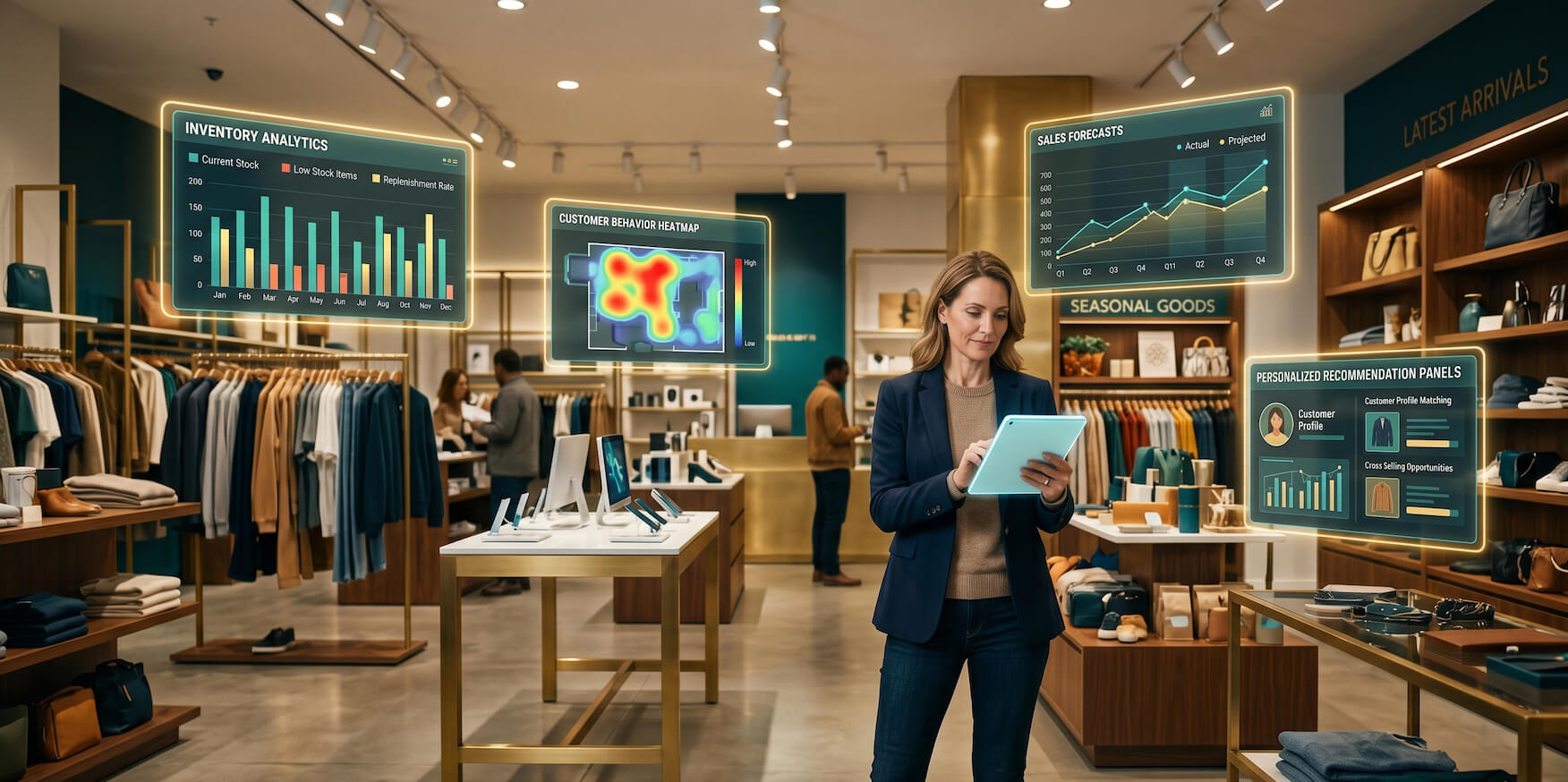 A retail store owner using AI tools to grow their business and improve customer experience in 2026