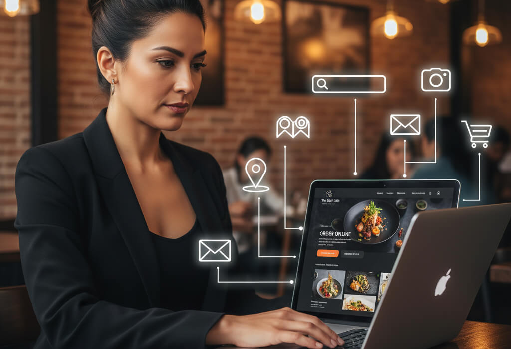 Restaurant digital marketing strategy in 2026 centered around a high-performing restaurant website.