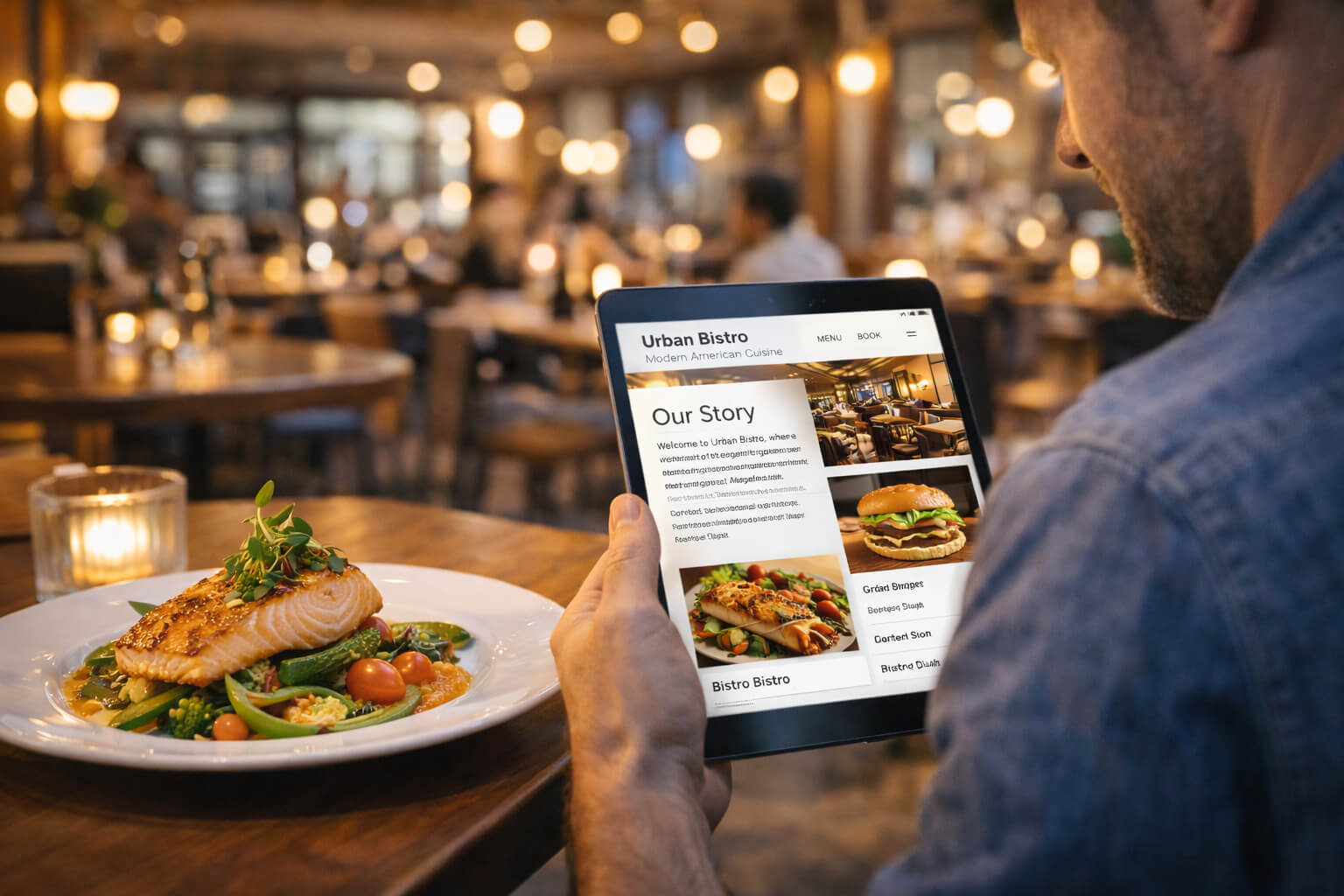 Restaurant website design and storytelling building trust with diners before they visit.