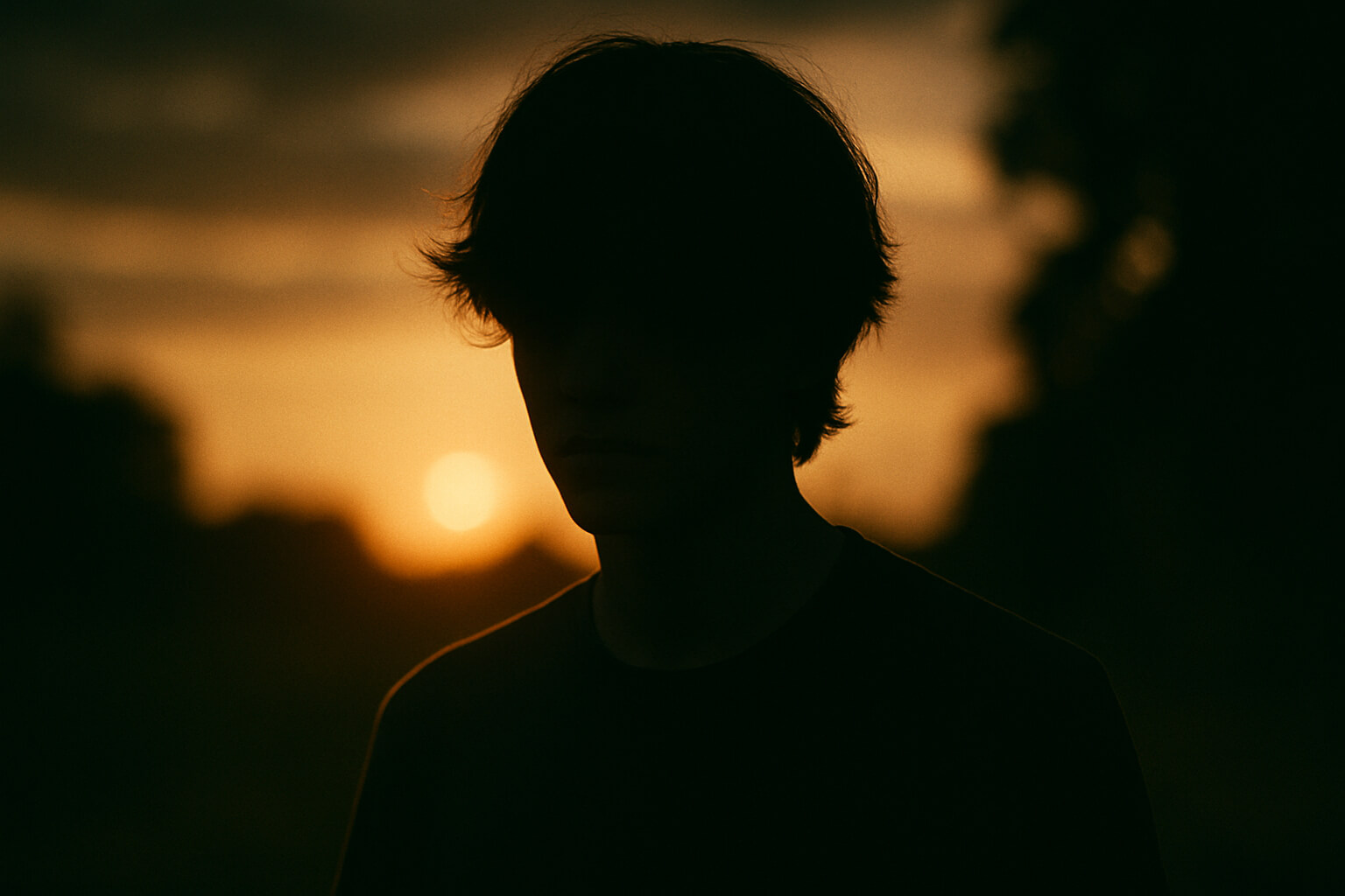 Cinematic portrait with dramatic lighting, shallow depth of field, and film-inspired tones.