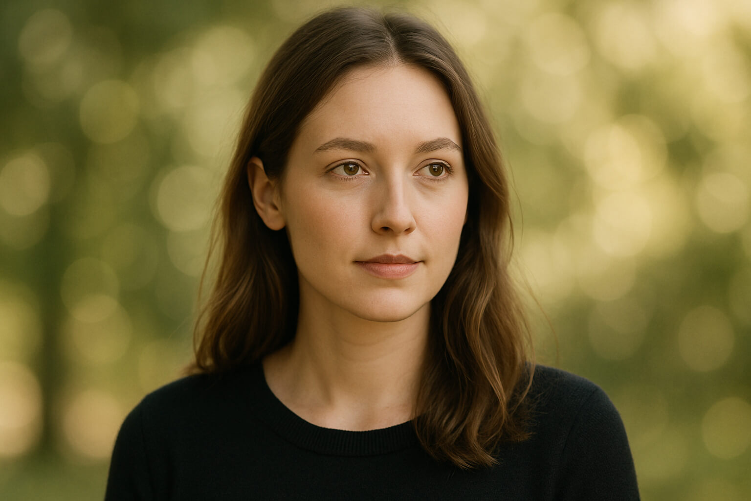 Portrait with soft background blur and natural lighting