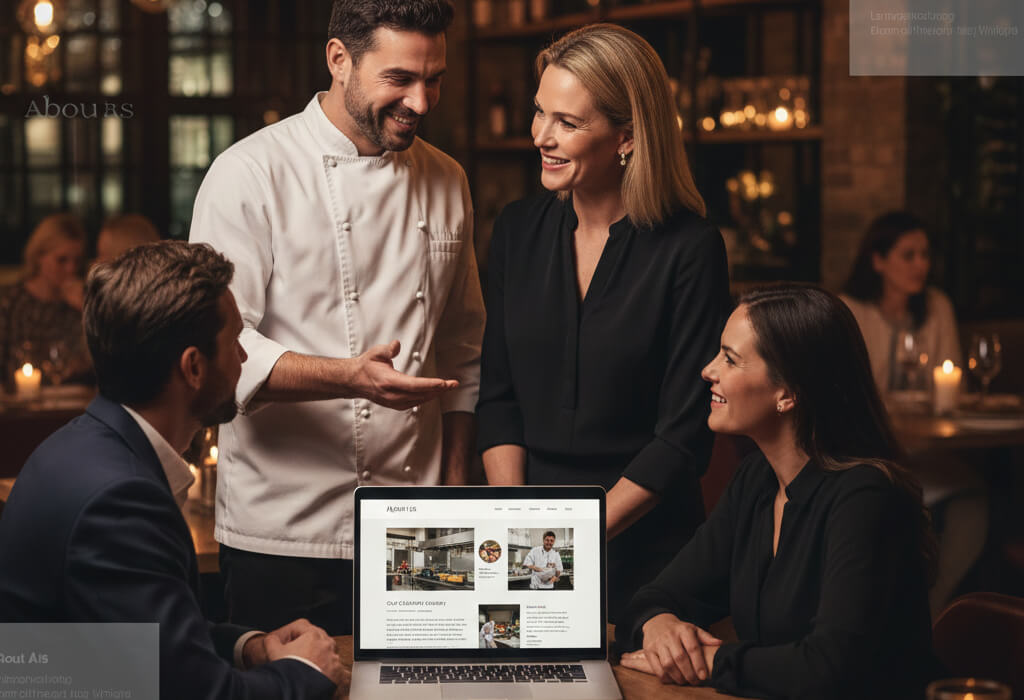 Restaurant storytelling on a website building trust and outperforming paid advertising.