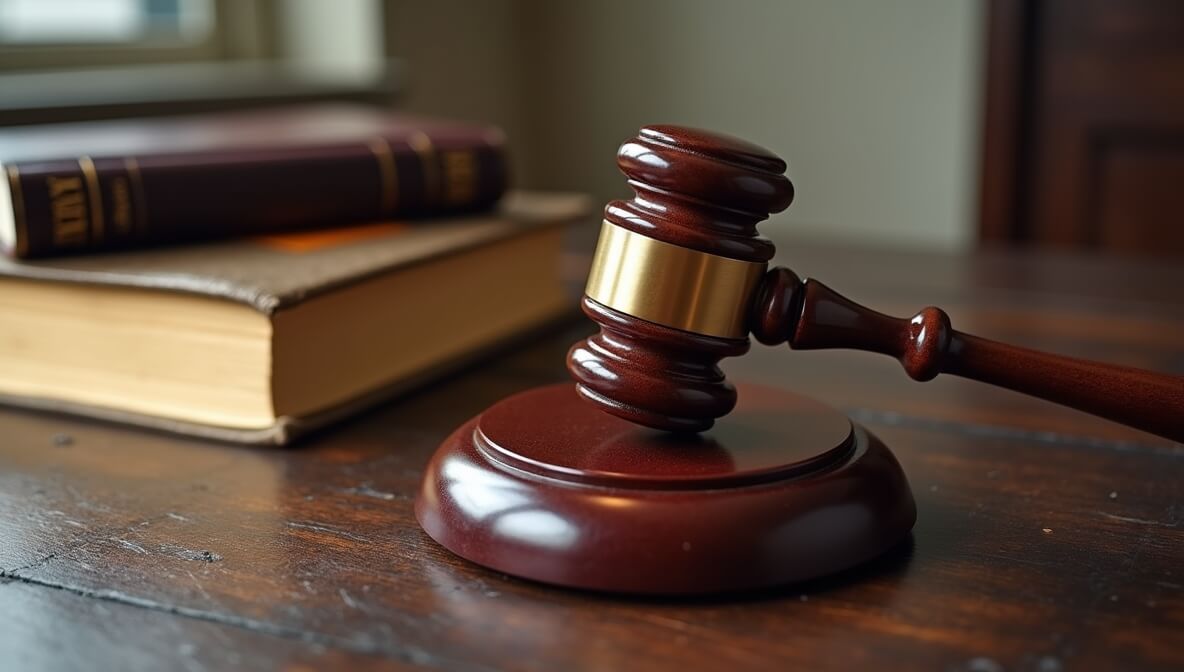 Gavel and legal documents representing tort law in a personal injury case.