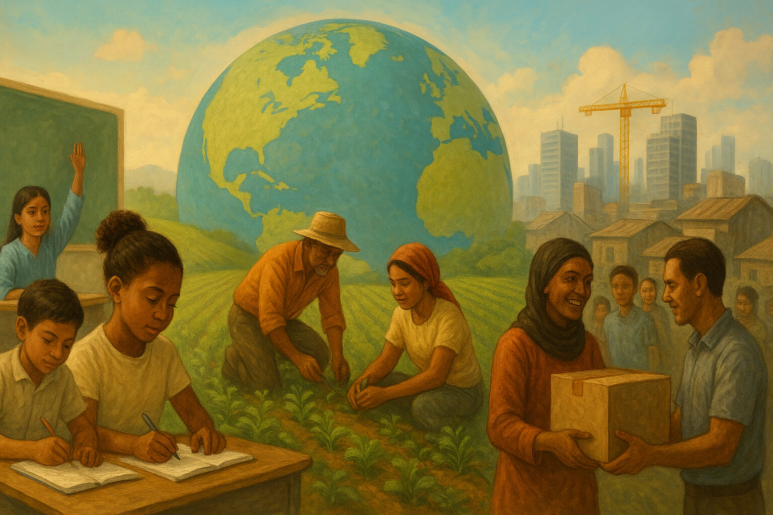 Diverse communities working toward poverty reduction and social justice worldwide.