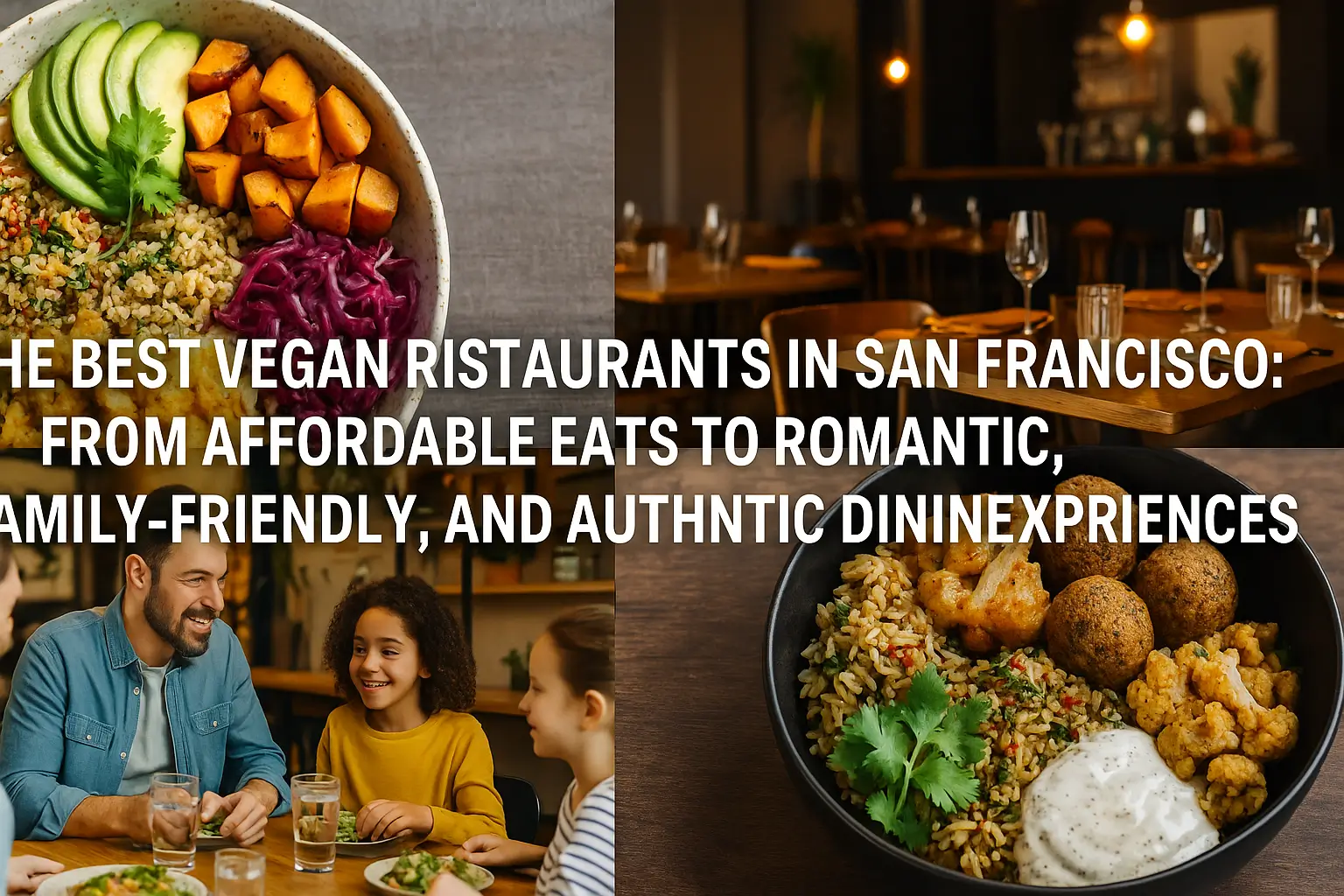 The Best Vegan Restaurants in San Francisco: From Affordable Eats to Romantic, Family-Friendly, and Authentic Dining Experiences