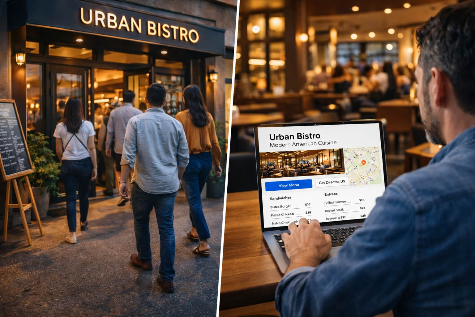 Simple restaurant website updates increasing foot traffic and walk-in customers.