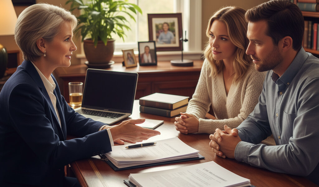 Estate planning attorney discussing a special needs trust with parents to secure their child’s future.